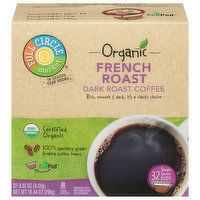 Full Circle Market Coffee, Dark Roast, French Roast, Single Serve Pods, 32 Each