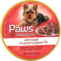 Paws Happy Life Beef In Savory Juices Dog Food, 3.5 Ounce