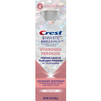 Crest Toothpaste, Fluoride Anticavity, Hydrogen Peroxide, Advanced Whitening, Fresh Mint, 3 Ounce