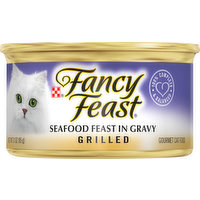 Fancy Feast Gourmet Cat Food, Grilled, Seafood Feast in Gravy, 3 Ounce