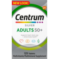 Centrum Multivitamin/Mineral, Adults 50+, Tablets, 125 Each