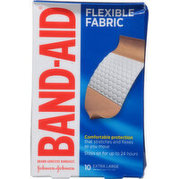 Band-Aid Bandages, Flexible Fabric, 10 Each