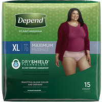 Depend Underwear, Maximum, Extra Large, 15 Each