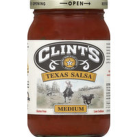 Clint's Salsa, Texas, Medium, 16 Ounce