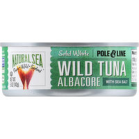 Natural Sea Wild Tuna, with Sea Salt, Albacore, Solid White, Pole & Line, 5 Ounce
