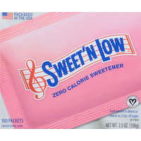 Sweet 'N Low Sweetener, Zero Calorie, 100 Each