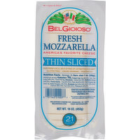 BelGioioso Cheese, Fresh Mozzarella, Thin Sliced, 21 Each