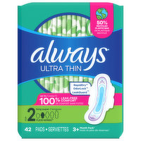 Always Pads, Size 2, Long Super, Flexi-Wings, 42 Each