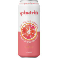 Spindrift Sparkling Water, Grapefruit, Unsweetened, 16 Fluid ounce