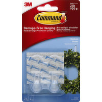 Command Hooks, Medium, Clear, 1 Each