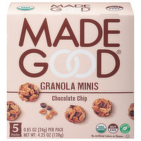 MadeGood Granola Minis, Chocolate Chip, 5 Pack, 5 Each