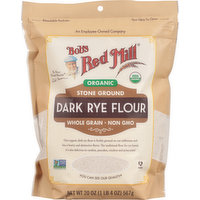 Bob's Red Mill Dark Rye Flour, Organic, Stone Ground, 20 Ounce