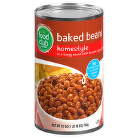 Food Club Baked Beans, Homestyle, 28 Ounce