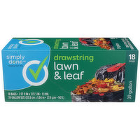 Simply Done Drawstring Lawn & Leaf Bags, 39 Gallon