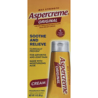 Aspercreme Pain Relief Cream, Max Strength, Original, 3 Ounce