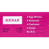 RXBAR Protein Bar, Mixed Berry, 12 Each