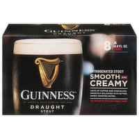 Guinness Beer, Stout, Draught, 8 Each