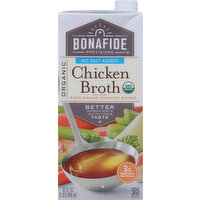 Bonafide Provisions Chicken Broth, Organic, No Salt Added, 32 Fluid ounce