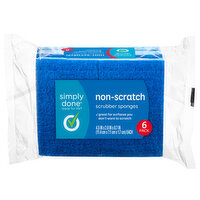 Simply Done Scrubber Sponges, Non-Scratch, 6 Each