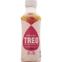 Treo Fruit & Birch Water, Organic, Raspberry Lemonade, 16 Ounce