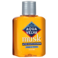 Aqua Velva After Shave Cologne, Musk, Firms & Tones, 3.5 Fluid ounce