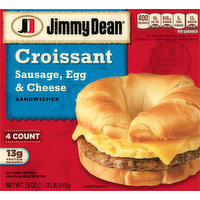 Jimmy Dean Sandwiches, Croissant, Sausage, Egg & Cheese, 4 Each