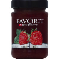 Favorit Preserves, Swiss, Strawberry, 12.3 Ounce