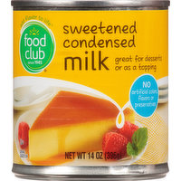 Food Club Milk, Condensed, Sweetened, 14 Ounce