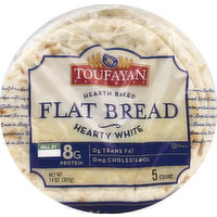 Toufayan Flat Bread, Hearth Baked, Hearty White, 5 Each