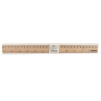 Simply Done Ruler Wood With Metal Edge, 1 Each
