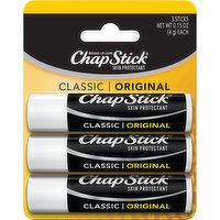 ChapStick Classic Original Flavor Lip Balm, 3 Each