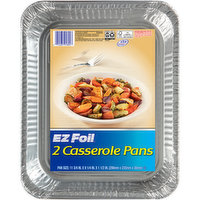 EZ Foil 11-3/4 x 9-1/4 x 1-1/2 in. Casserole Pans, 2 Each