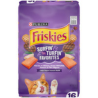 Friskies Dry Cat Food, Surfin' & Turfin' Favorites, 16 Pound