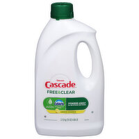 Cascade Dishwasher Detergent, Lemon Essence, Free & Clear, 75 Ounce