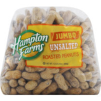 Hampton Farms Peanuts, Unsalted, Jumbo, Roasted, 1.5 Pound