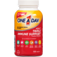 One A Day Complete Multivitamin, Triple Immune Support, Adult, Tablets, 100 Each