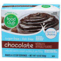 Food Club Chocolate Sugar Free Fat Free Reduced Calorie Instant Pudding & Pie Filling