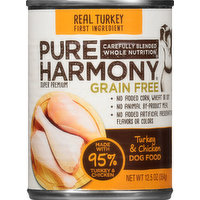 Pure Harmony Dog Food, Super Premium, Grain Free, Turkey & Chicken, 12.5 Ounce