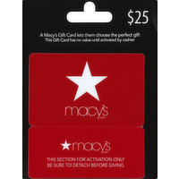 Macy's Gift Card Mall, $25, 1 Each