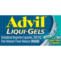 Advil Ibuprofen, Solubilized, 200 mg, Liquid Filled Capsules, 40 Each