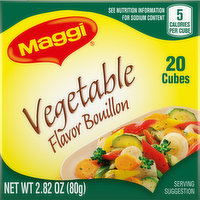Maggi Bouillon Cubes, Vegetable, 20 Each