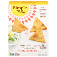 Simple Mills Pita Crackers, Veggie Flour, Himalayan Salt, 4.25 Ounce