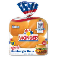 Wonder Hamburger Buns, Classic, 8 Each