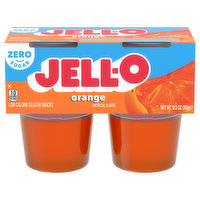 Jell-O Gelatin Snacks, Low Calorie, Orange, 12.5 Ounce