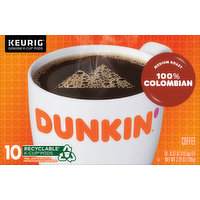 Dunkin' Coffee, Medium Roast, Colombian, K-Cup Pods, 10 Each