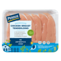 PERDUE Fresh boneless skinless chicken breast tenderloins are packed in a tray. No antibiotics ever., 1 Pound