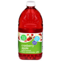 Food Club Juice Cocktail, Cranberry Apple, 64 Fluid ounce