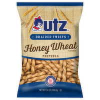 Utz Pretzels, Honey Wheat Flavored, Braided Twists, 14 Ounce