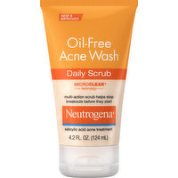 Neutrogena Acne Wash, Oil-Free, Daily Scrub, 4.2 Ounce