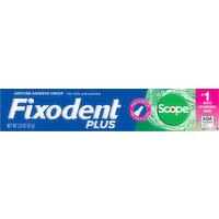 Fixodent Denture Adhesive Cream, Scope, 2 Ounce